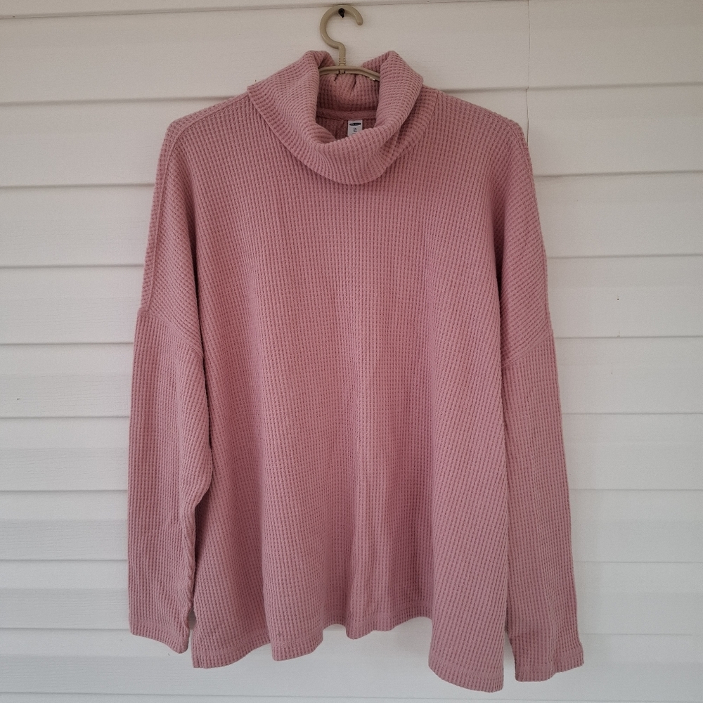 Old Navy Oversized Cozy Waffle Thermal-Knit Cowl-Neck Top NWT Size XXL Tall